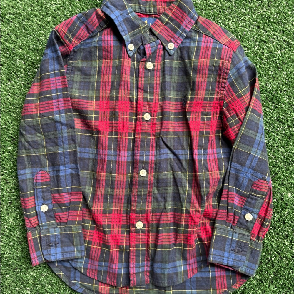 Ralph Lauren Kids Plaid Shirt - Red, Blue, and Yellow